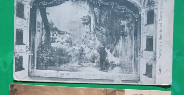 CARPI Teatro Comunale Proscenio Sipario Card  VG 1924 IMPERD. RARITÀ
