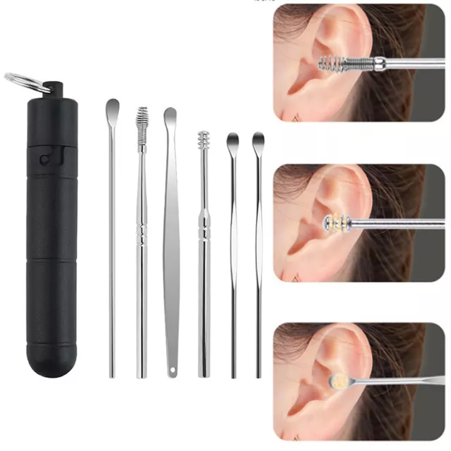 1/6PC/Set Ear Wax Removal Tool Earpick Ear Cleaner Spoon Ear Care Cleaning T'mj