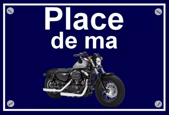 plaque " PLACE DE MA HARLEY DAVIDSON  SPORTSTER 48  "  ( cadeau SAINT VALENTIN )