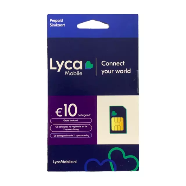 Carte SIM prépayée LYCA NL Hollande sans engagement