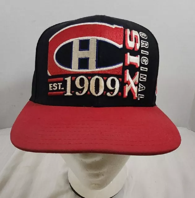 Vintage Chicago BlackHawks Original 6 / Six  Snapback Cap Hat Rare NHL CCM 1909