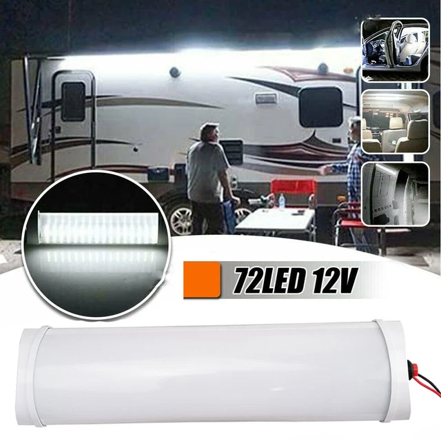 RV Interior Boat 72 Ceiling LED Light Dome Fixture with Switch Bright Super 12V