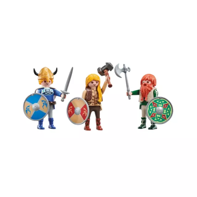 Playmobil Plus 9893 3 Vikings lot Figurines Accessoire Jeux de Construction Noël