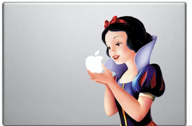 Snow White Holding Apple 17 Inch MacBook Pro / Air Vinyl Decal Sticker