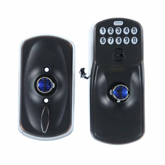 Schlage Plymouth Keypad Entry Flex Lock FE595 PLY 716 FLA Aged Bronze OPEN BOX