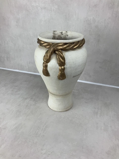 Vase En Céramique Design Avec Visage Et Moustache - Déco Moderne Peinte à La Main 12x11x22 Cm - Baroni Home