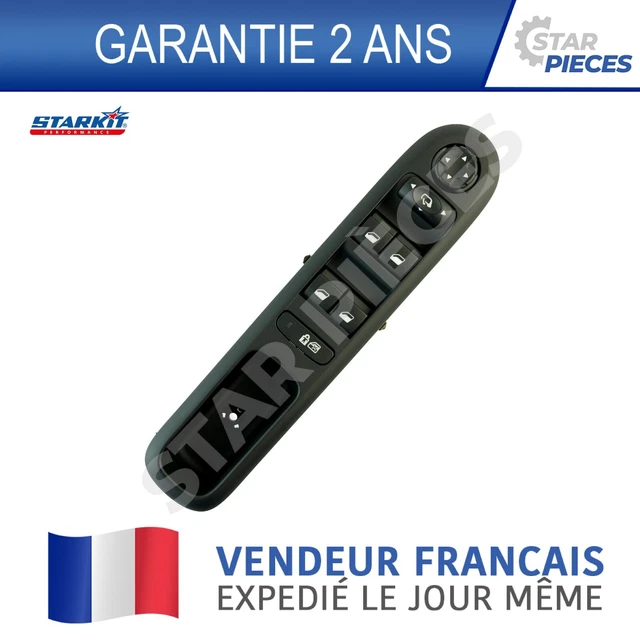 Interrupteur Lève-Vitre + Rétroviseur Pour Peugeot 3008/5008 (2010-2016) - Conducteur Avant Gauche
