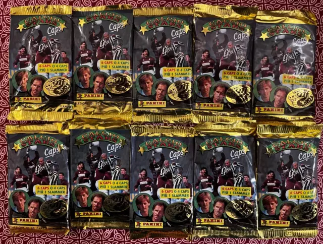 20 Pochettes Packets Sealed  Panini Calcio Stars Caps 1995 Mint Condition Rare