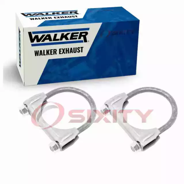 2 pc Walker Exhaust Clamps for 1996-1997 Ford F-350 5.8L V8 Hardware  uz
