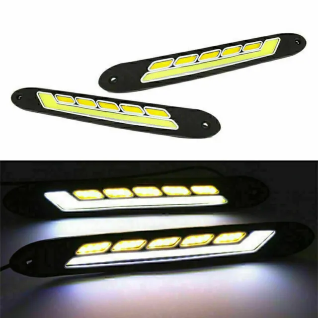 1 paio di luci di marcia auto LED diurne striscia auto DRL luce di marcia nebbia