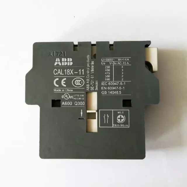 Original NEW ABB CAL18X-11 Contactor Auxiliary Contact SWITCH