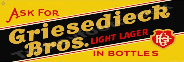 Ask For Griesedieck Light Beer 8" x 24" Metal Sign