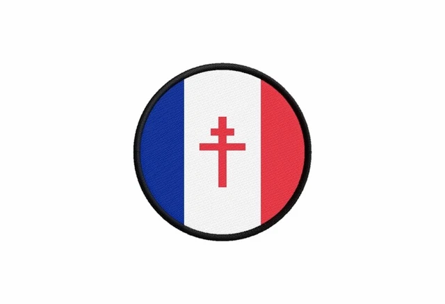Patch ecusson imprime badge vintage drapeau ile de la reunion