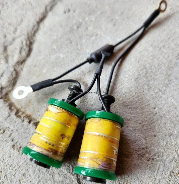 Piezas de máquina de tatuaje de 1,25" 8-32 bobinas 8 envolturas verdes lavadoras amarillo campo
