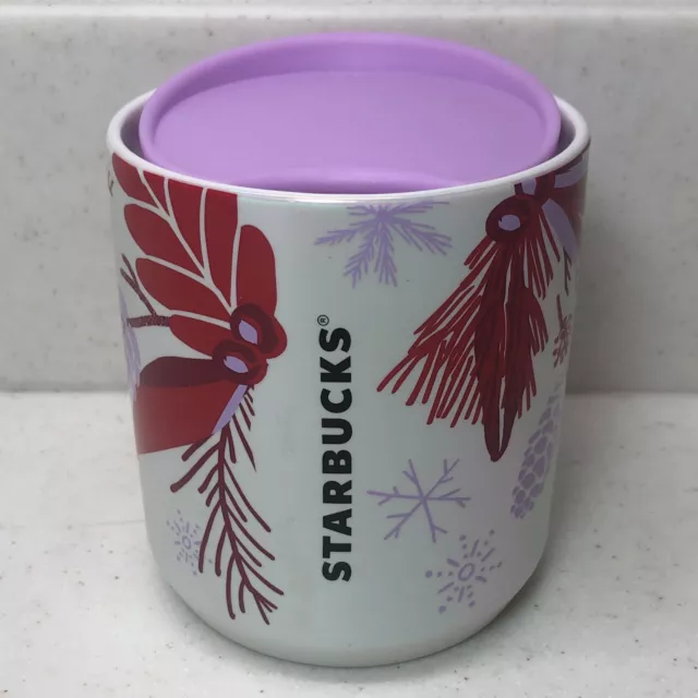 Starbucks 2021 Holiday White Pinecone Ceramic Mug 8 oz (NEW) - FREE SHIPPING!!!