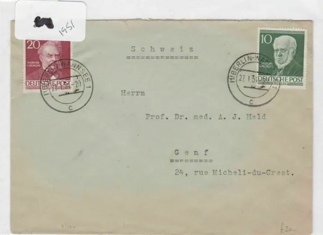 German Postal History Stamps Cover 1951  Ref 8795