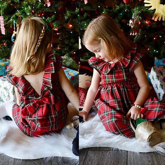 Abiti abito a quadretti per bambini bambine bambine 3