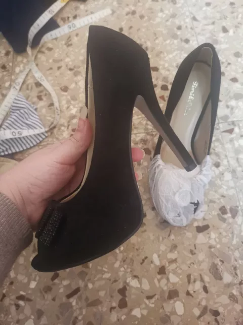 Scarpe Donna Con tacco Décolleté Numero 38 Nere