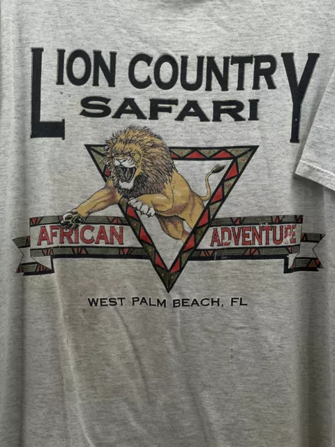 Vintage Lion Country Safari Big Cat T-Shirt Adult Size 2XL XXL Nature 3