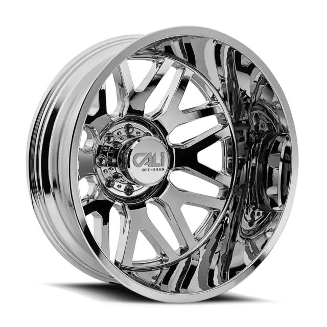 22x8.25 Cali Off-Road 9115D Invader DUALLY REAR Chrome Wheel 8x210 (-232mm)