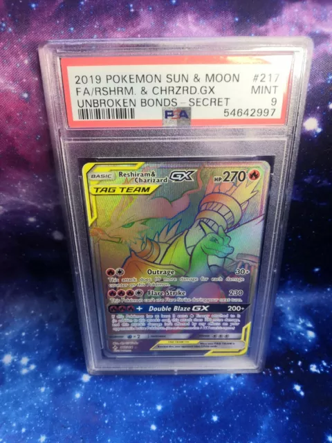 Reshiram & Charizard-GX (Rainbow Rare) - 217/214