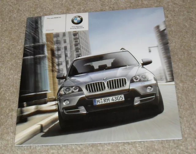 BMW X5 Price Guide Brochure 2007 - 3.0si 4.8i 3.0d SE