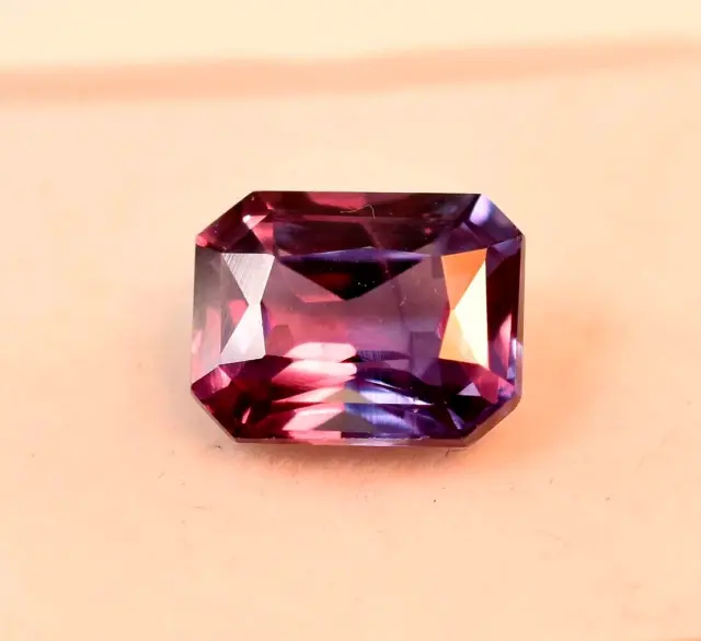 Naturel 5,55 ct Brésilien Changement de couleur Alexandrite Radiant Cut...