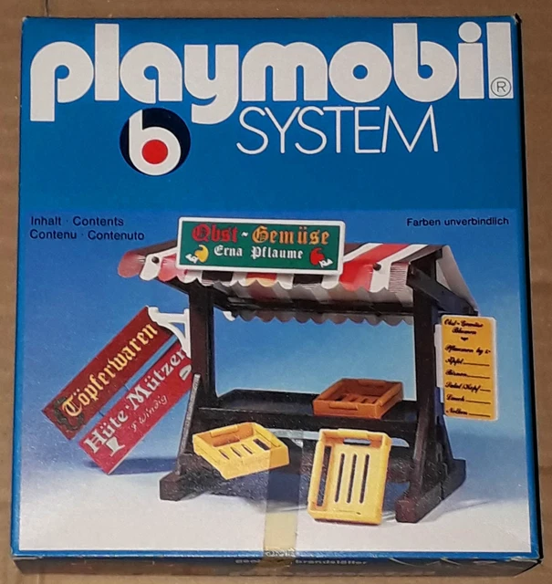 PLAYMOBIL 3296 Stand Marché Médiéval Vintage - Accessoires Château - Allemagne