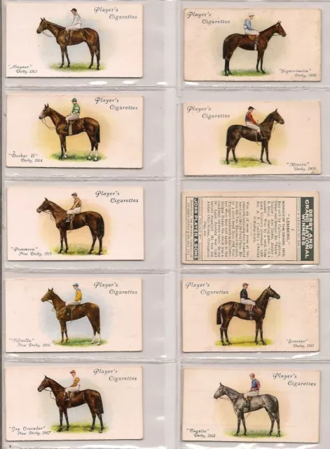 John Player, DERBY & GRAND NATIONAL WINNERS, Full Set 50/50 Cards, VG/EX, 1933