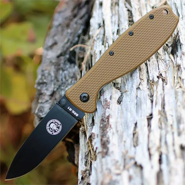 Couteau Esee Zancudo Coyote Brown Lame Black Acier D2 Manche FRN BRKR2CBB -