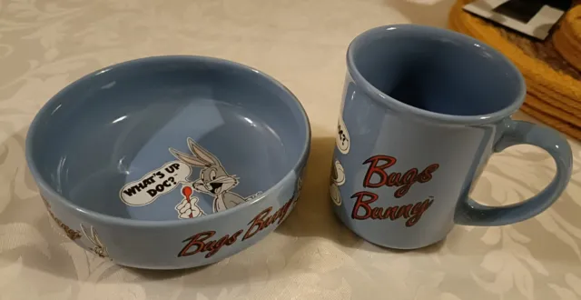 Bugs Bunny "What's Up Doc ?" Mug And Bowl Set  1992 Warner Bros