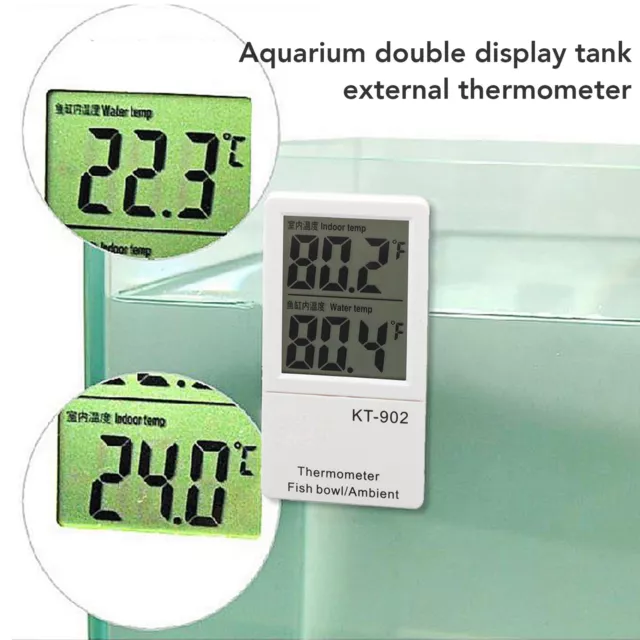 Aquarium Thermometer Digital Fish Tank In And Out Thermometer Water Temperature