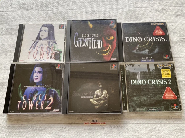 SONY PS One Clock tower 1 2 & Ghost Head & Shadow Tower & Dino Crisis 1  2 Japan