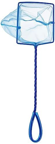 Marina 4-Inch Blue Fine Nylon Net with 10-Inch Handle, Aquarium Maintenance Tool