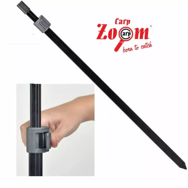 CARP ZOOM BLACK POWER BANKSTICK Erdspeer Erdspieß 75-145cm teleskopierbar