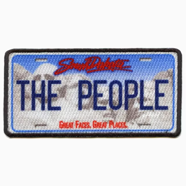 South Dakota License Plate Patch The People State Sublimated Iron On