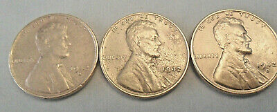 1942 P D S Lincoln Wheat Cent / Penny Set   *FINE OR BETTER*  **FREE SHIPPING**
