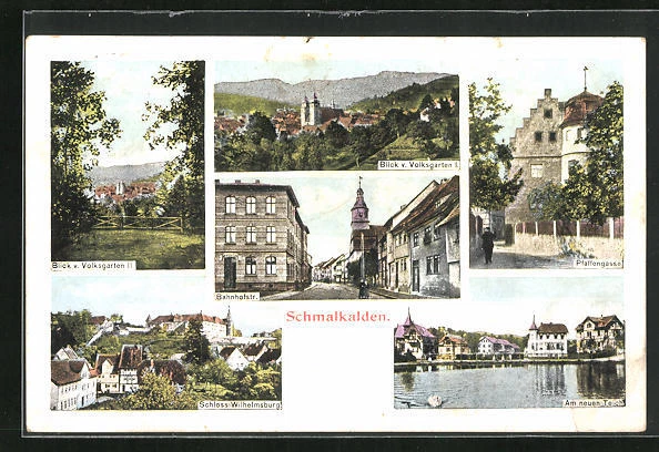 SCHMALKALDEN, PFAFFENGASSE, BAHNHOFSTRASSE, Am neuen Teich