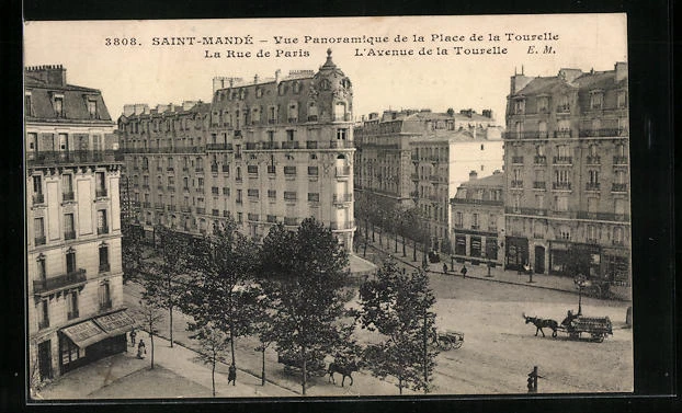 CPA Saint-Mandè, Vue Panoramique de la Place de la Tourelle, La Rue de Paris, L