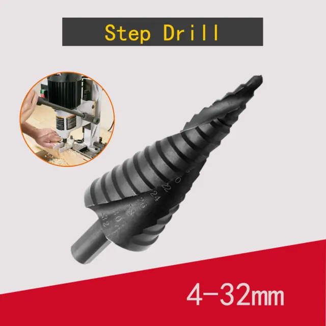 Step Conical Cone Drill Bit Hole Cutter 4-32MM Titanium Nitride Coated AU