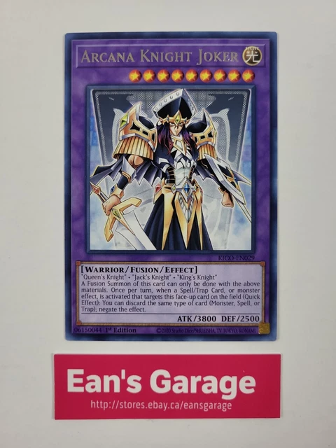 YuGiOh Arcana Knight Joker 1st Edition KICO-EN029 King's Court Rare - Mint
