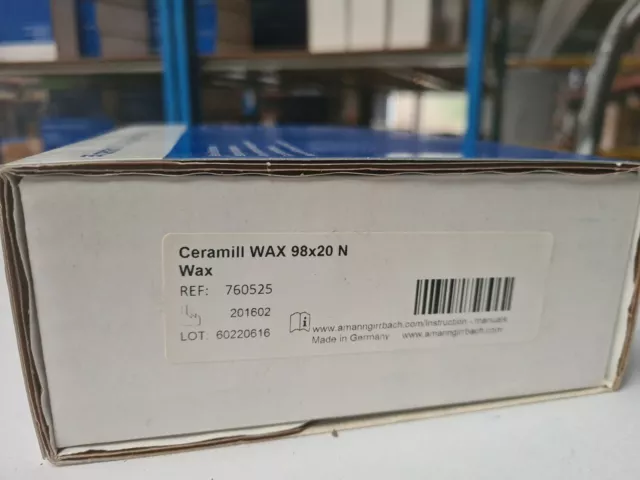 Ceramill WAX 98 x 20 N ref 760525 Amann Girrbach  NEUF