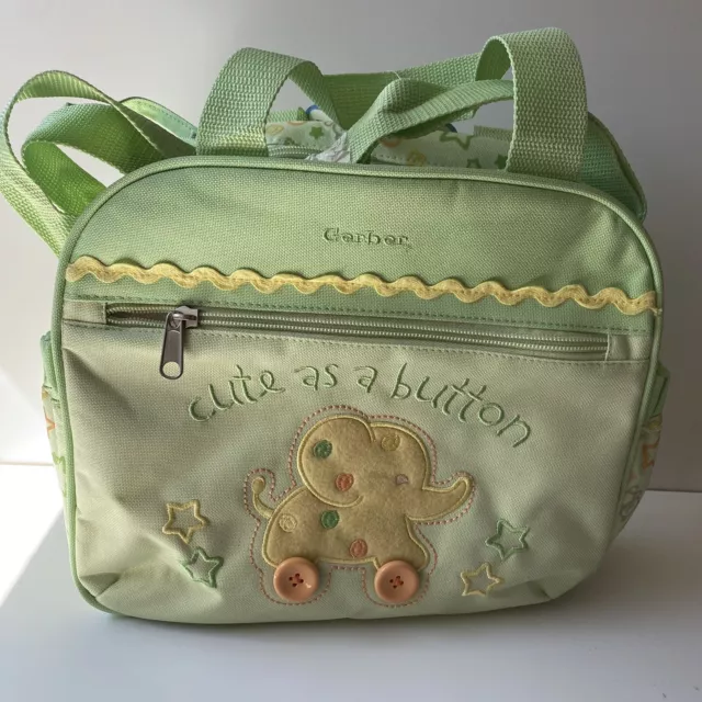 Baby's Diaper Bag Cooler Insulated Food and diaper Rare Green With Straps Unisex