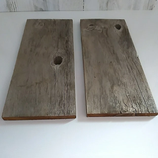 16"x7" Reclaimed/Salvaged Old Fence/Barn Wood Boards For Crafts/Decor Set Of 2 2
