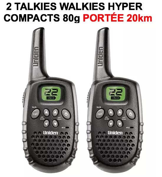 2 Talkie Walkie Vhf Uhf Portee 20Km! Qualite Marine 22 Canaux! Legers Solides