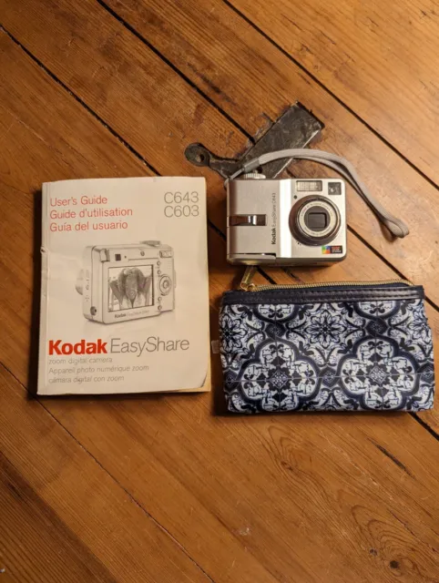 Kodak Camera EasyShare C643 6.1MP Compact Digital Silver Tested And Works READ