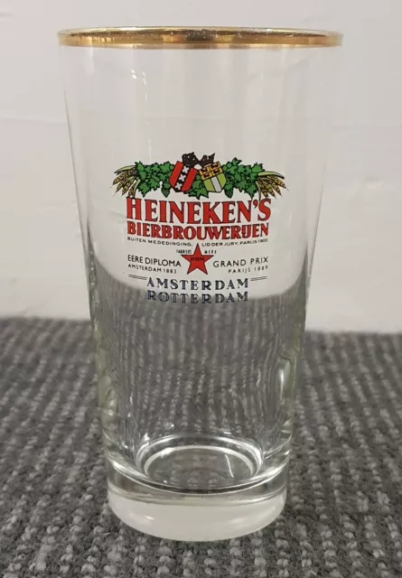 🔶️Heineken Man Cave Hotel Quality Beer Glass 1/2 Pint Advertising Brewerania