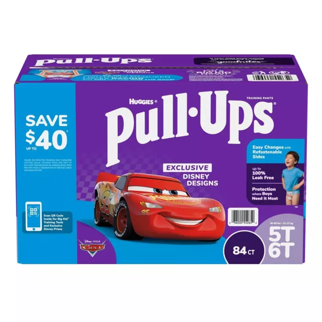 Huggies Pull-Ups Training Pants for Boys, 5T-6T 50+ Pounds (84 Count)