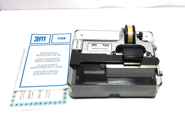 3M 708 Super 8 Splincer De Luxe Giuntatrice a nastro adesivo per pellicole cine