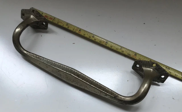 Vintage Brass Door Handle Shop Pull Pub Old Art Deco Antique